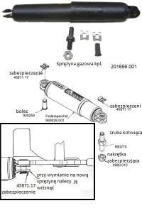 Sprężyna gazowa do KF-GF do 3500 kg