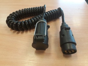 Przewód spiralny 3,5m wtyczka-gniazdo podwieszane 7-pin